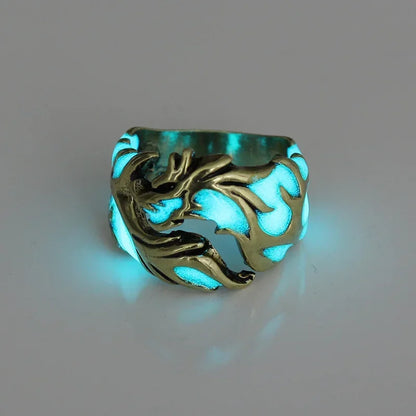 Leuchtender Drachenring mit Punk-Mode-Persönlichkeit 