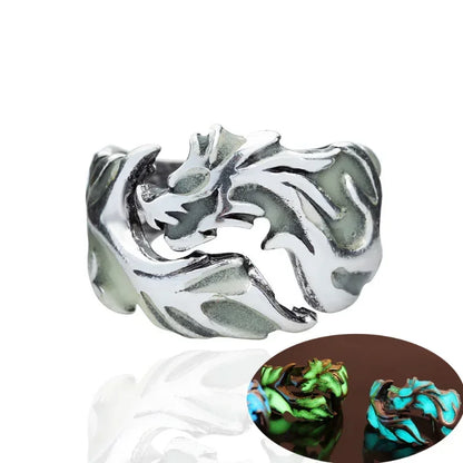 Leuchtender Drachenring mit Punk-Mode-Persönlichkeit 