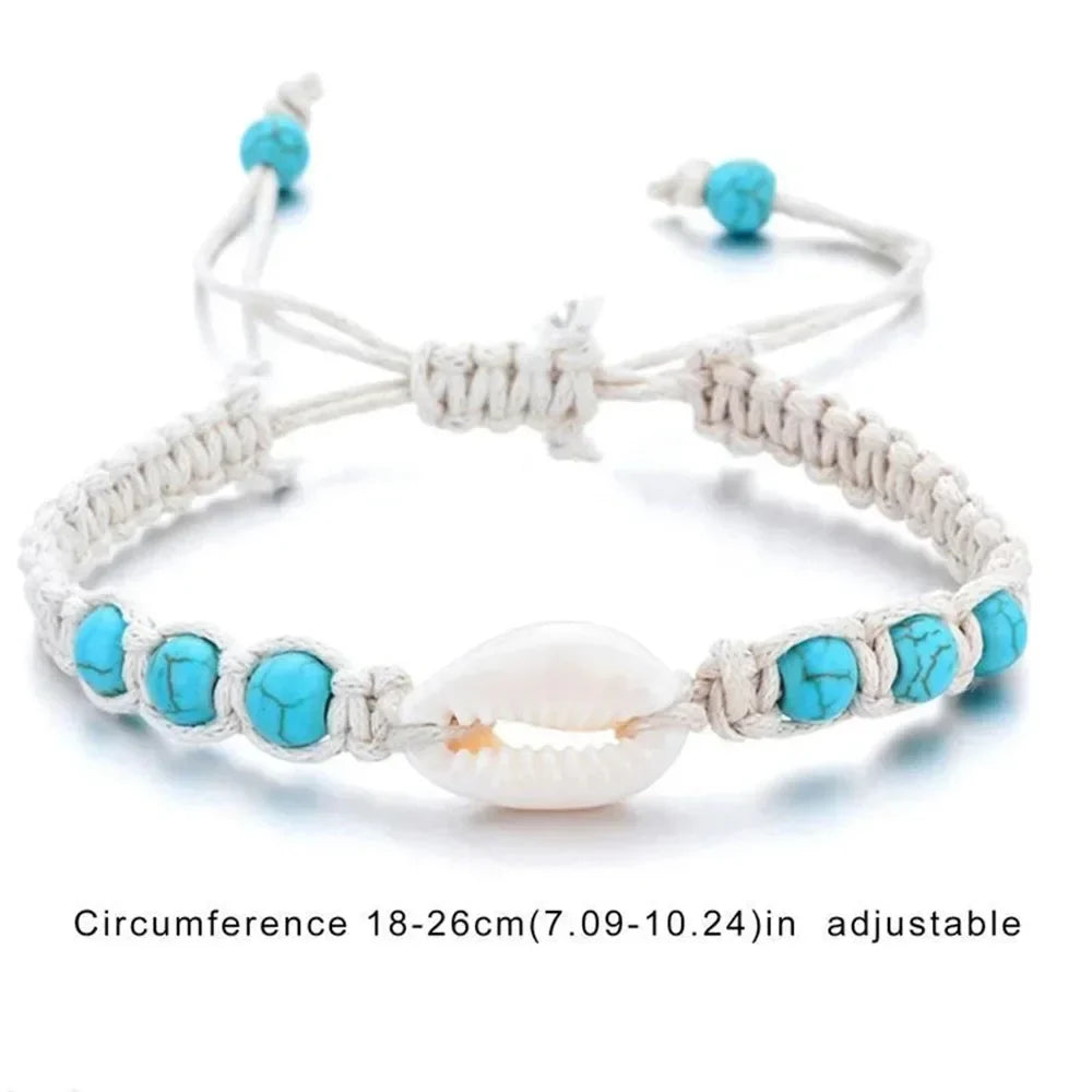Unisex Sommer Seestern Muschel Geflochtenes Armband 