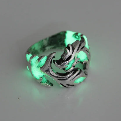 Leuchtender Drachenring mit Punk-Mode-Persönlichkeit 