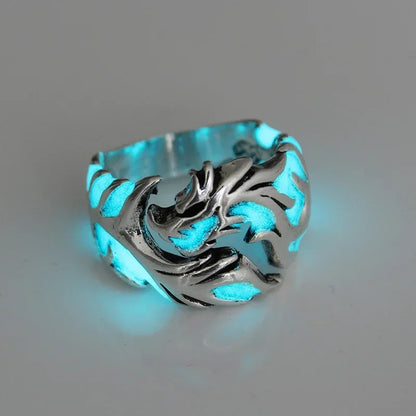 Leuchtender Drachenring mit Punk-Mode-Persönlichkeit 