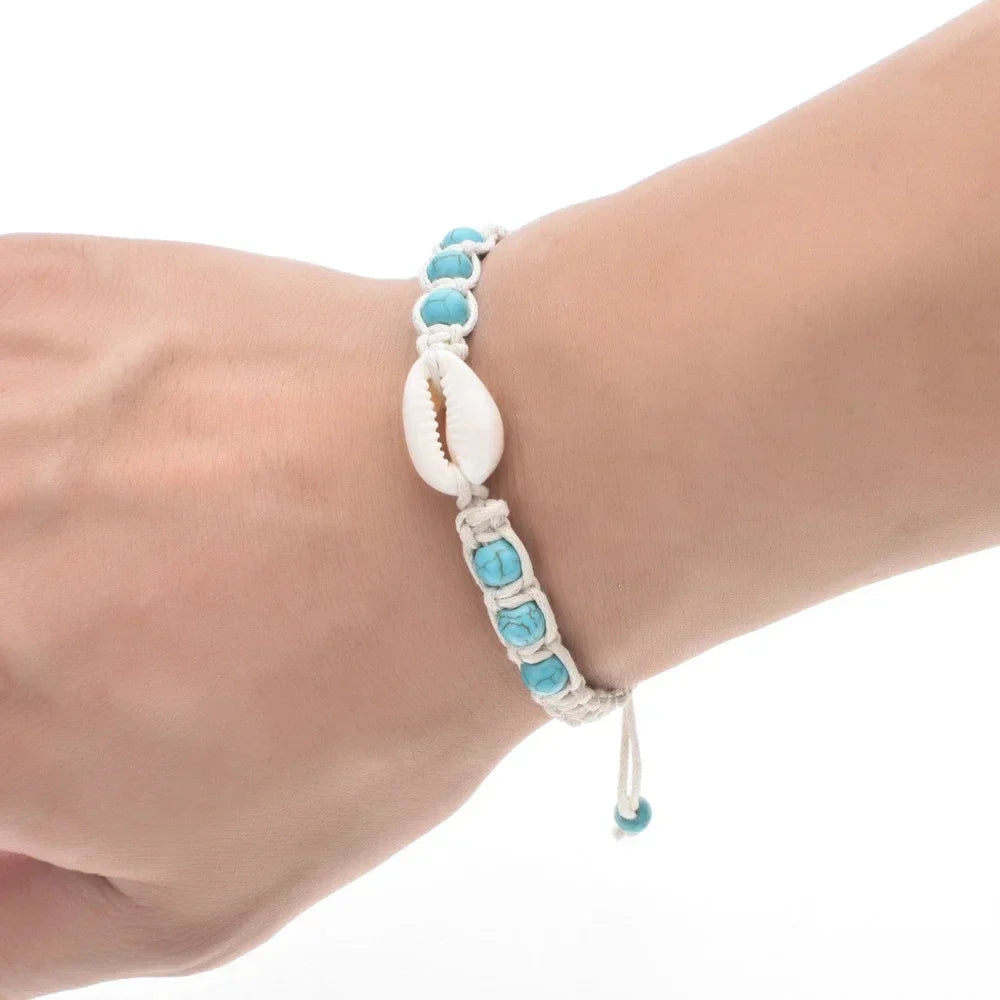 Unisex Sommer Seestern Muschel Geflochtenes Armband 